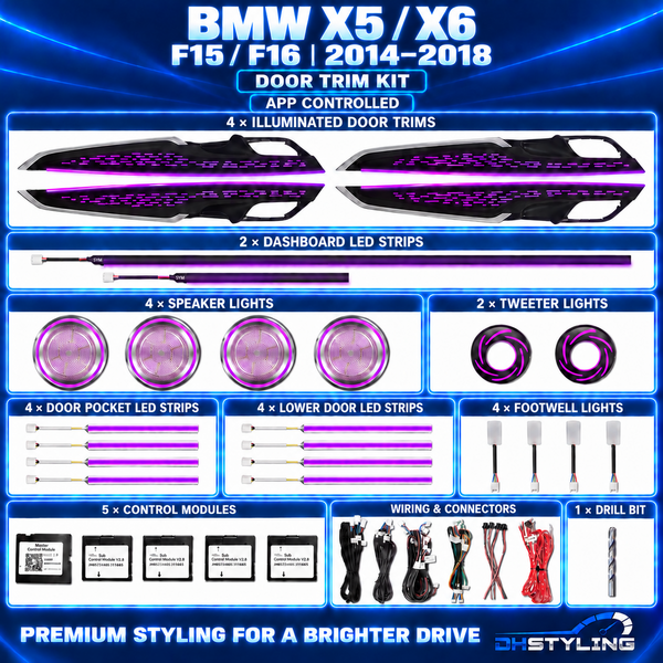BMW X5 F15 / X6 F16 Ambient Lighting Kit (2014–2018)