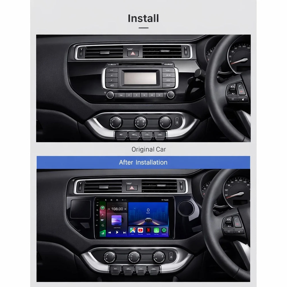 Kia Rio Android 15 Car Stereo Head Unit (2011–2017)