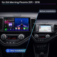 Kia Picanto RHD 2011–2016 Android 15 touchscreen car stereo with Wireless Apple CarPlay and Android Auto
