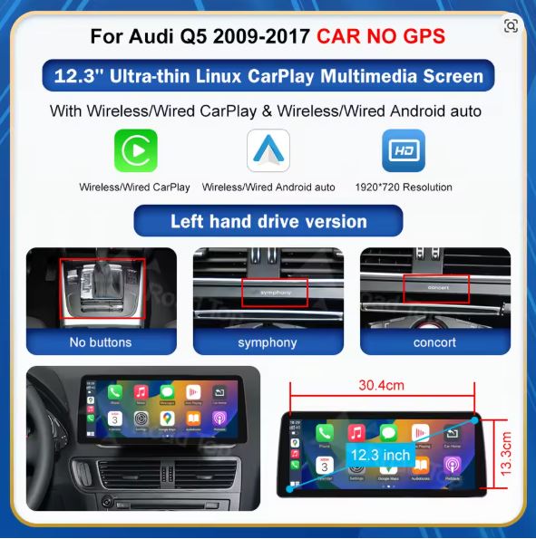 AUDI Q5 2009-2017 CARPLAY SCREEN