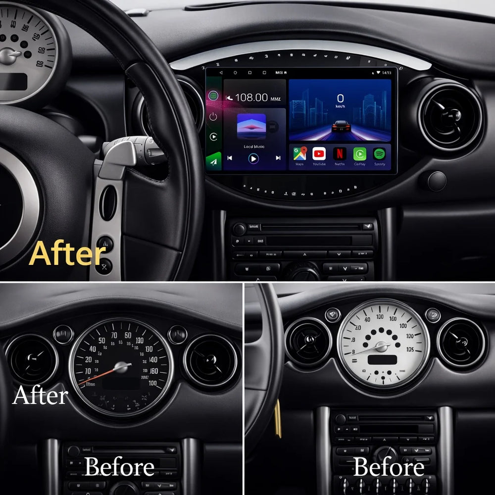 MINI Cooper Hatch & Convertible Android 15 Car Stereo Head Unit (2002–2008)