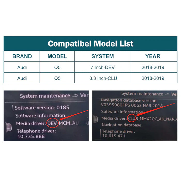 Audi Q5 2009-2017 Carplay