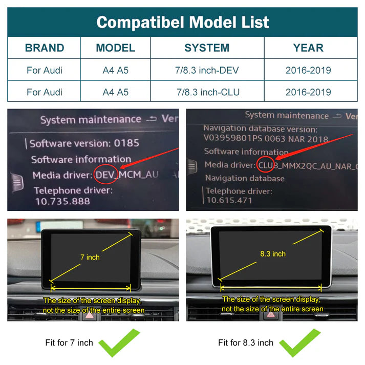 Audi A4/A5 2009-2019 Carplay