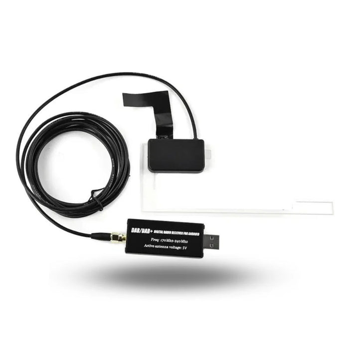 DHStyling DAB+ USB dongle and aerial adapter for compatible Android car stereo head units
