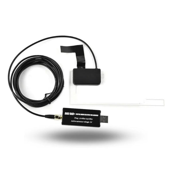 DHStyling DAB+ USB dongle and aerial adapter for compatible Android car stereo head units
