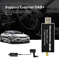DHStyling DAB+ USB dongle and aerial adapter for compatible Android car stereo head units
