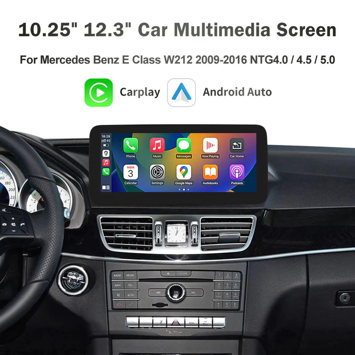 Mercedes E-Class W212 Linux Apple CarPlay & Android Auto Screen Upgrade