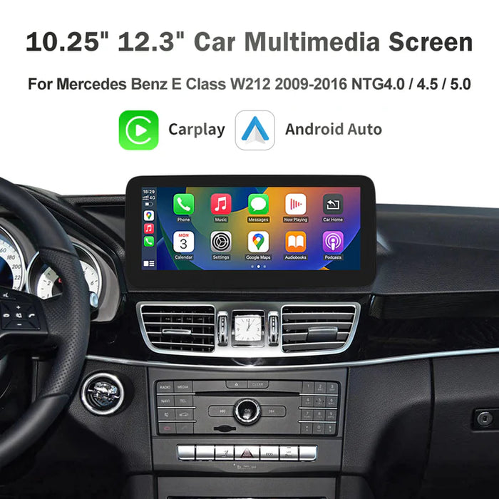 Mercedes E-Class W212 Linux Apple CarPlay & Android Auto Screen Upgrade