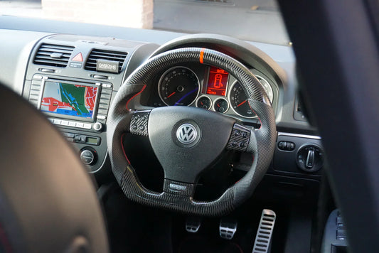 Volkswagen Golf Mk5 Carbon Fibre Flat Bottom Wheel