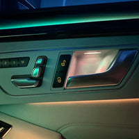 Mercedes E-Class W212 2010–2015 30-piece app-controlled ambient lighting kit with illuminated dashboard vents, doors and centre console
