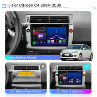 Citroën C4 2004–2009 Android 15 car stereo with Wireless Apple CarPlay and Android Auto
