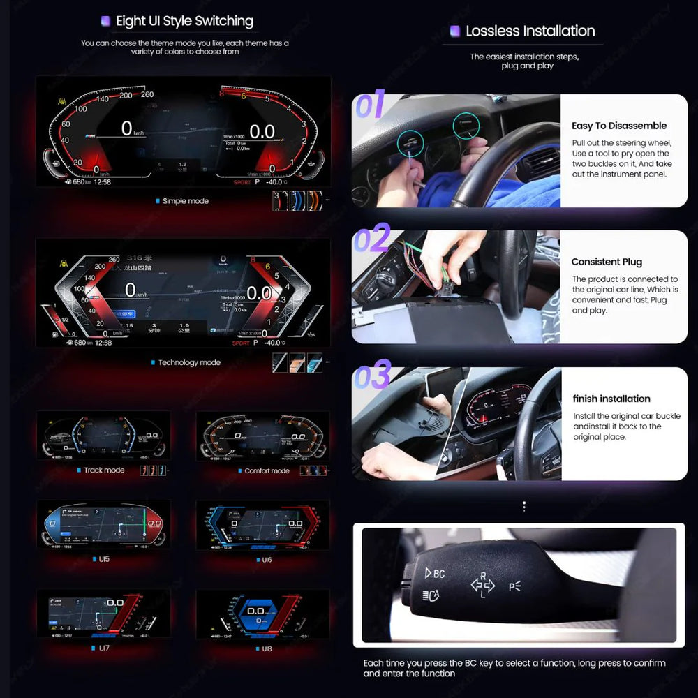 BMW 1 Series F20/F21 Virtual Dashboard Digital Cluster (2012-2019)