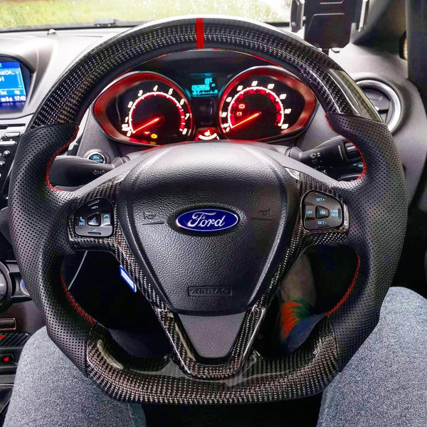 Ford Fiesta Mk7 / Mk7.5 Carbon Fibre Custom Steering Wheel (2009-2017)