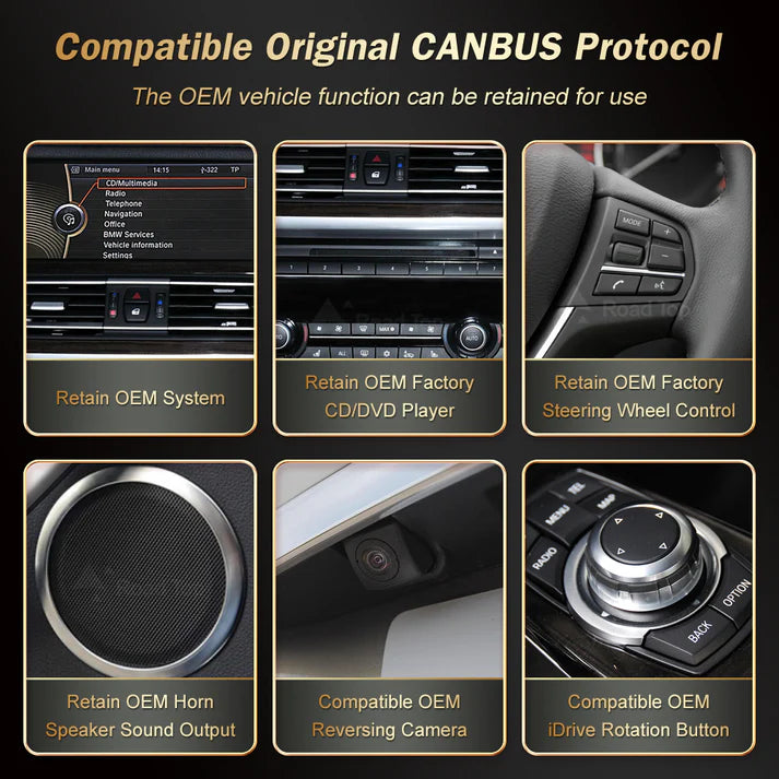 BMW 7 Series Linux Apple CarPlay & Android Auto Screen (F01/F02)
