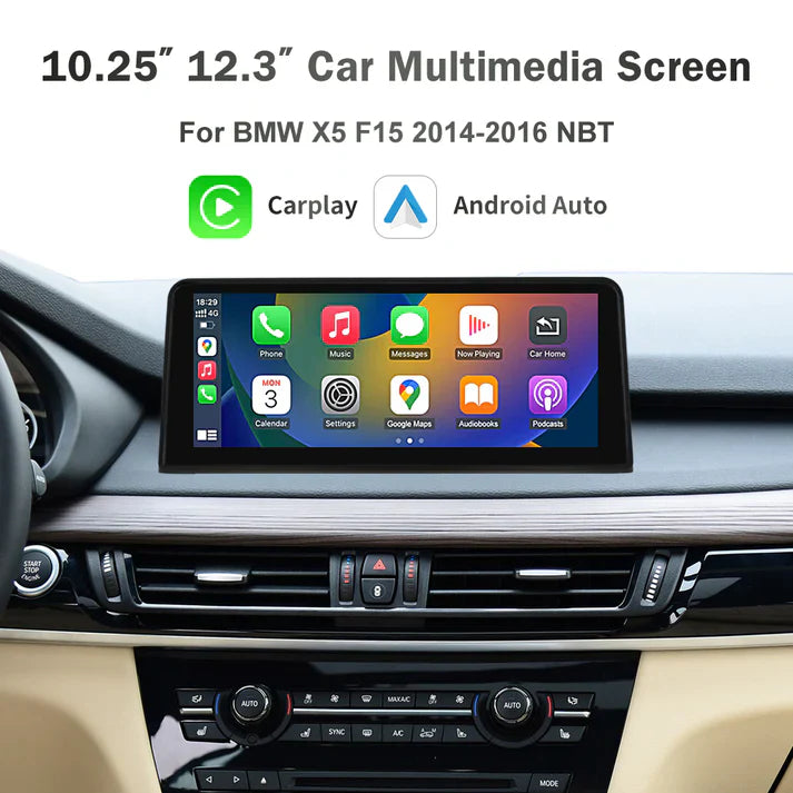 BMW X5 F15 X6 F16 ID4 Linux Apple CarPlay Android Auto Screen Upgrade