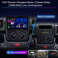 Fiat Ducato Peugeot Boxer and Citroën Relay Android 15 car stereo with Wireless Apple CarPlay and Android Auto

