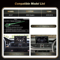 Audi A6 C7 and C7.5 2011–2018 vehicle-specific Android screen with Wireless Apple CarPlay and Android Auto
