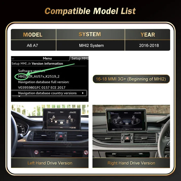 Audi A7 C7/C7.5 Screen & Virtual Cockpit Sync Combo (2010–2018)