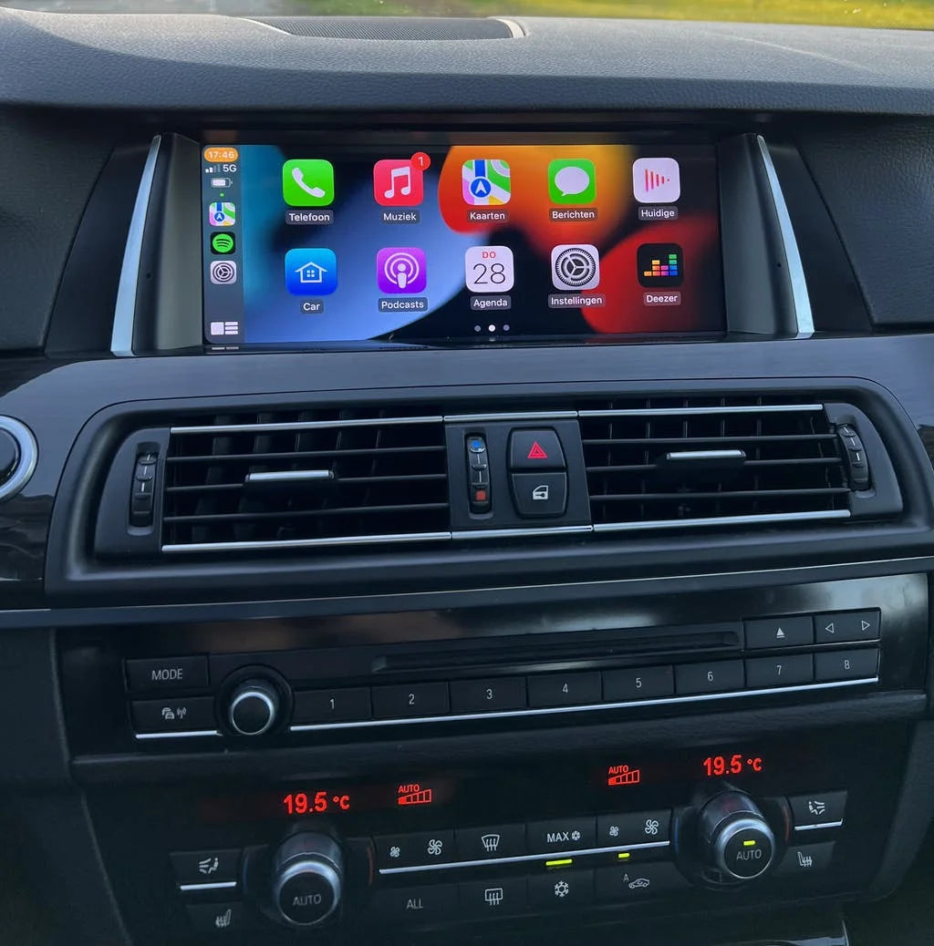 BMW 5 Series F07, F10, F11, F18 APPLE CARPLAY AND ANDROID AUTO SCREEN