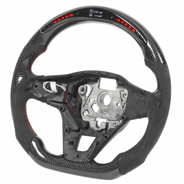 VW Golf 8 GTI R Carbon Steering Wheel with LED Rev Display