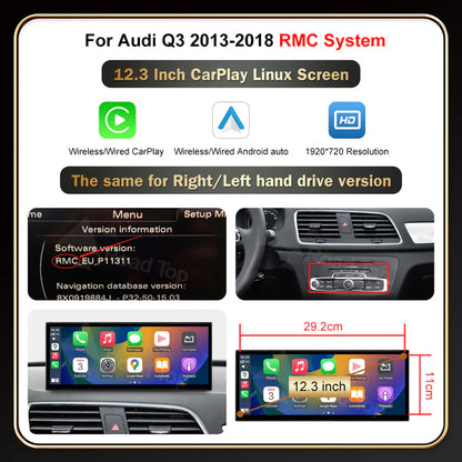 AUDI A1/Q3 CARPLAY SCREEN 2012-2018