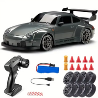 Porsche Style RC Drift Car 1:24 Scale 4WD 2.4GHz Remote Control Racing Car with Drift Mode & LED Lights