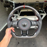 Volkswagen Scirocco Custom Carbon Fibre Flat Bottom Steering Wheel 2014-2018