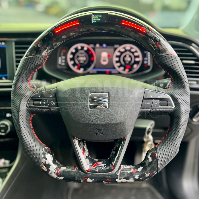 Seat Leon FR Cupra Custom Carbon Fibre Steering Wheel 2012-2020