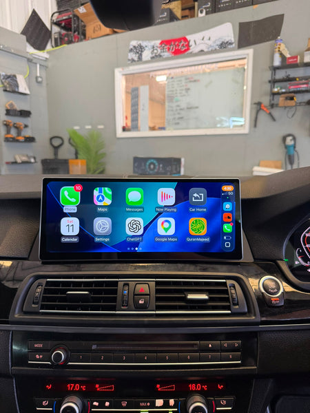 BMW 5 Series F07, F10, F11, F18 APPLE CARPLAY AND ANDROID AUTO SCREEN