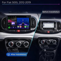Fiat 500L 2012–2019 Android 15 touchscreen car stereo with Wireless Apple CarPlay and Android Auto
