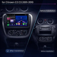 Citroën C2 and C3 2001–2010 Android 15 car stereo with Wireless Apple CarPlay and Android Auto
