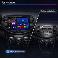 Hyundai i10 2007–2013 Android 15 touchscreen car stereo with Wireless Apple CarPlay and Android Auto
