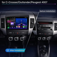 Citroën C-Crosser Peugeot 4007 and Mitsubishi Outlander Android 15 car stereo with Wireless CarPlay and Android Auto
