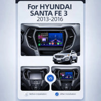 Hyundai Santa Fe 3 2013–2016 Android 15 touchscreen car stereo with Wireless Apple CarPlay and Android Auto
